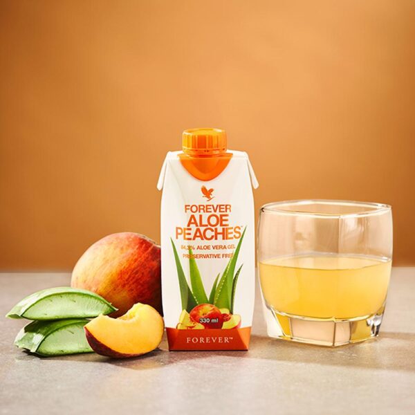 Forever aloe peaches 12×330-ml