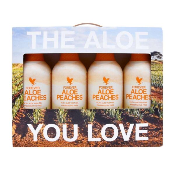 Forever Aloe Peaches 4 x 1000 ml, 4 × 1000 ml